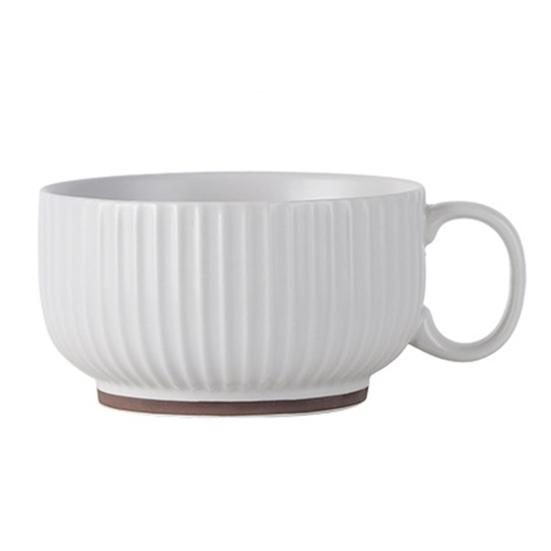 Керамическая чашка для молока с ручкой, безопасная чашка для бульона, эстетичные миски для завтрака, безопасная для микроволновки и духовки, посуда для дома, ресторана на открытом воздухе