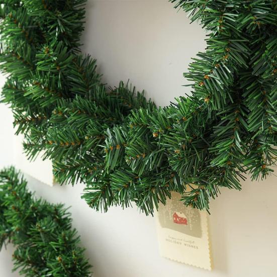 5,4 м зеленые рождественские украшения из ротанга, искусственные листья, гирлянда из сосновых игл для домашней лестницы, камина, рождественская елка, украшение для самостоятельного изготовления