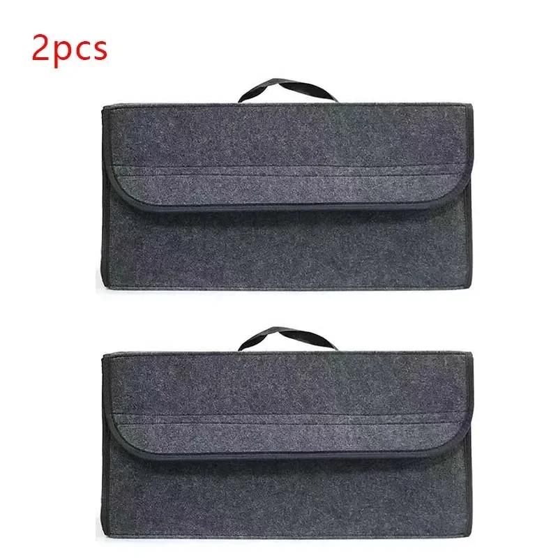 2026 Trunk Organizer With Lid Sturdy Car Storage Bag Collapsible Trunk Organizer Soft Felt Storage Box For Car Trunk Grocery Suv