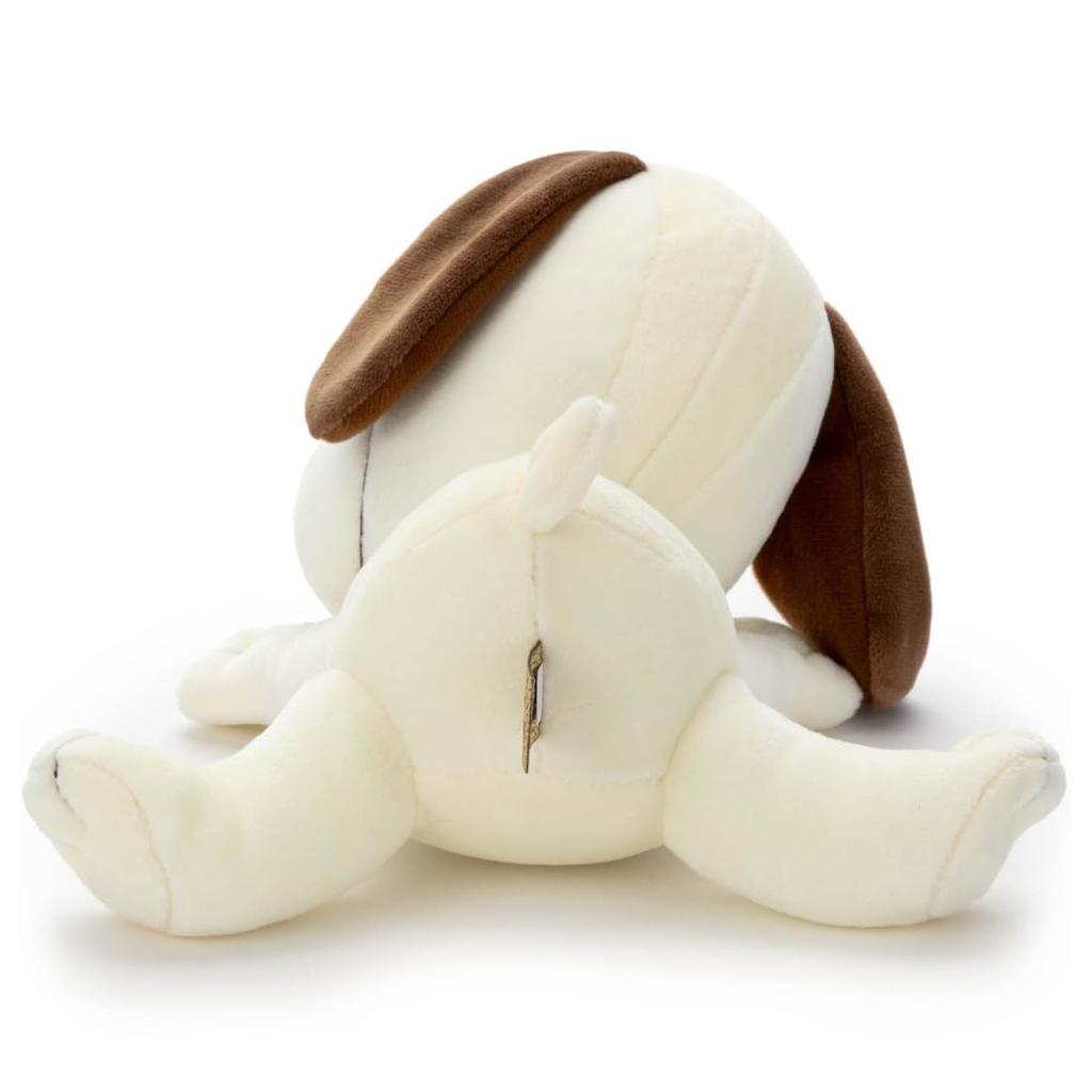 Peanuts Cacao Sleeping Friend Plush Toy S Snoopy Plush Toy 20cm (White & Milk) Width Approx.