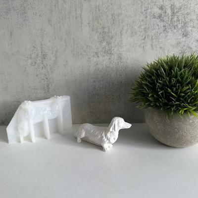 Сделай сам длинношерстная такса ароматизированная свеча форма гипсовое украшение силиконовая форма