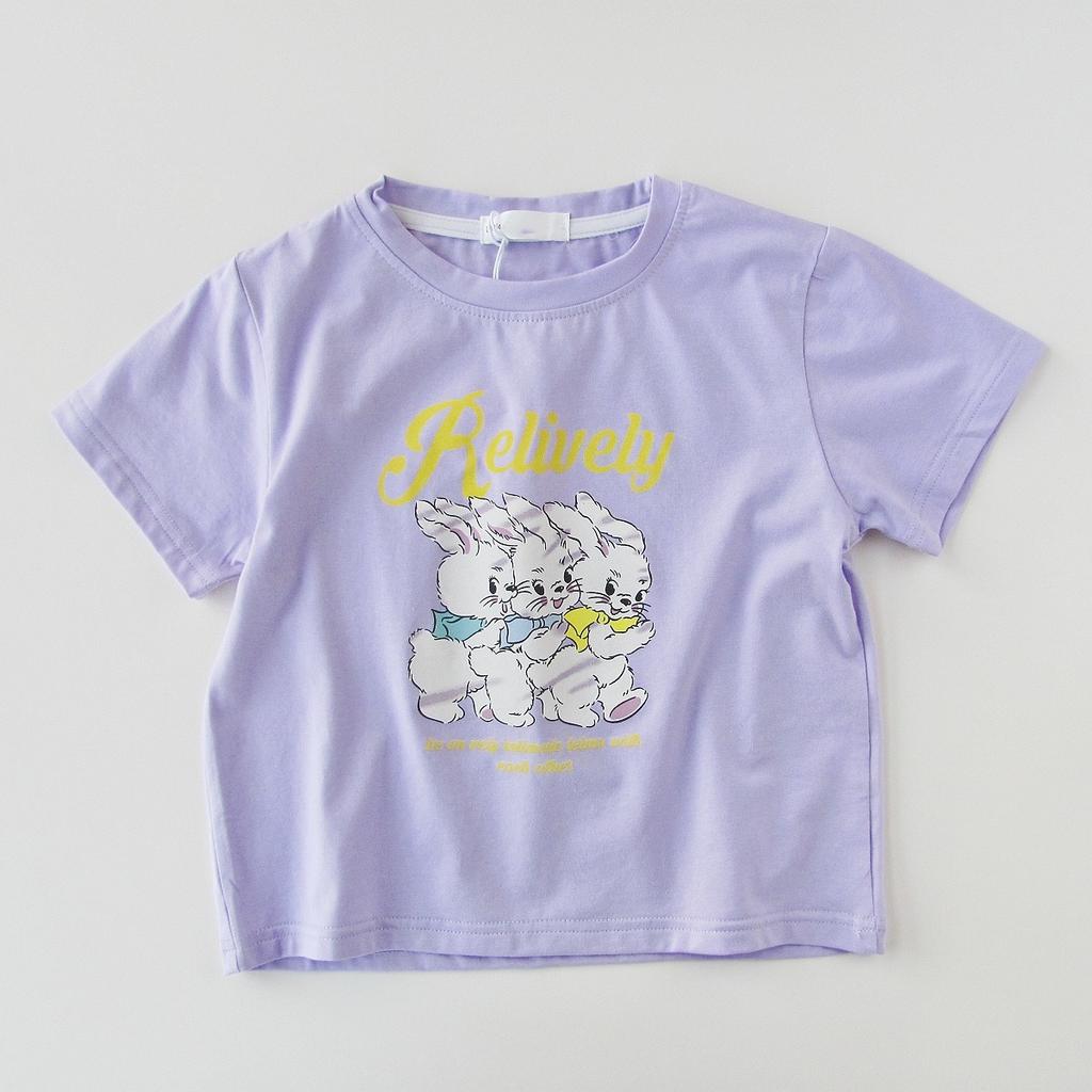 Boys and Girls Soft Cotton T-shirt 2025 Summer Children's Sleeve T-shirt Loose Cartoon Absorb Sweat Breathable