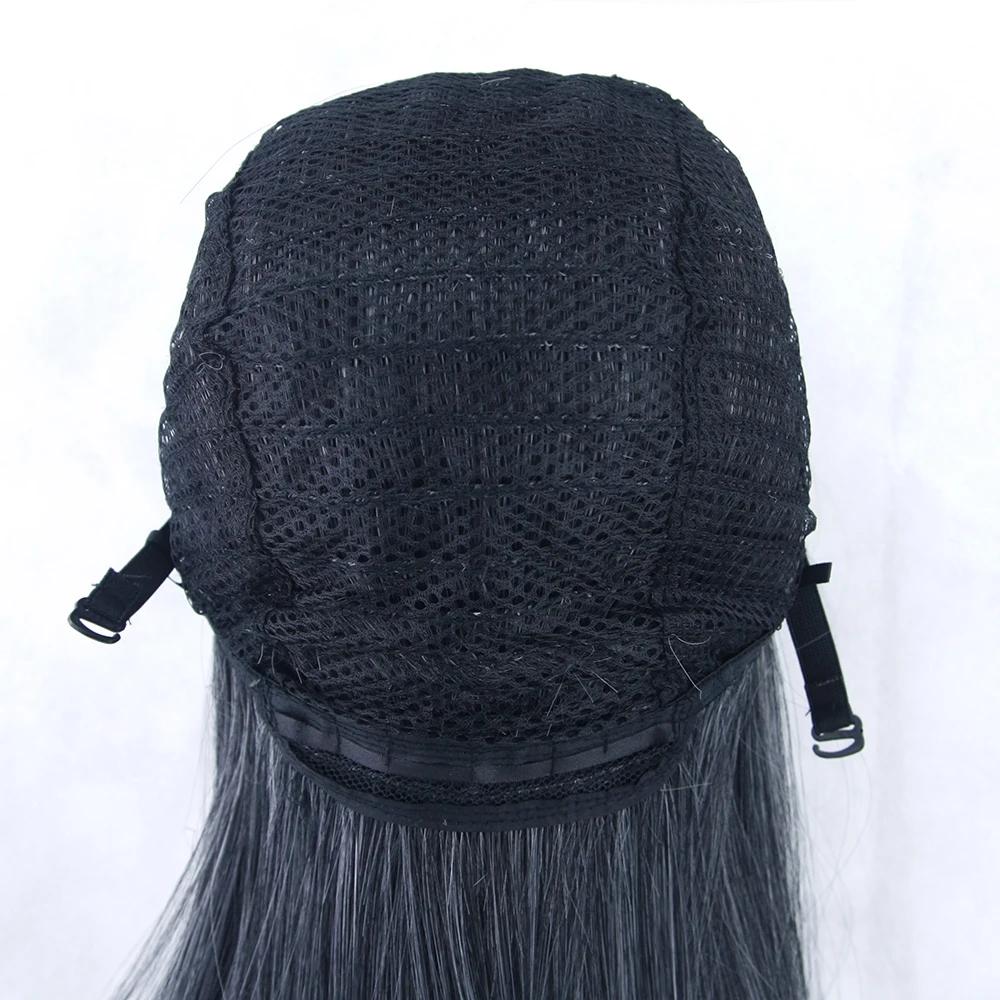 Professional 80cm Long Straight Wigs Pink Green Party Hair Accessories Synthetic Hair Cosplay Wig for Women