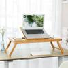 SONGMICS Bamboo Laptop Desk, Foldable Bed Table, for Left-hander, Right-hander, Height Adjustable Sofa Tray, 72 x (21-29) x 35 cm (B x H x T)