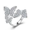 Personalized Fashionable Butterfly Open Ring Butterfly Flying Micro-paved Zircon Animal Ring