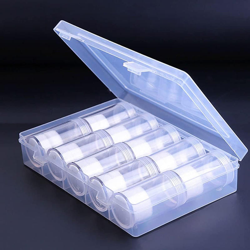 Новый 30-мм прозрачный пластиковый тубус для хранения монет, защитный тубус-держатель, коллекция монет, защита, грубые инструменты