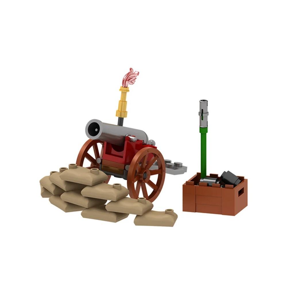 MOC Военные Строительные Блоки Фигурка Солдат Наполеоновских Войн Аксессуары Оружие Пушка Мешок с Песком Армия Пират Мини Кирпичик подарок X003 Сделай Сам