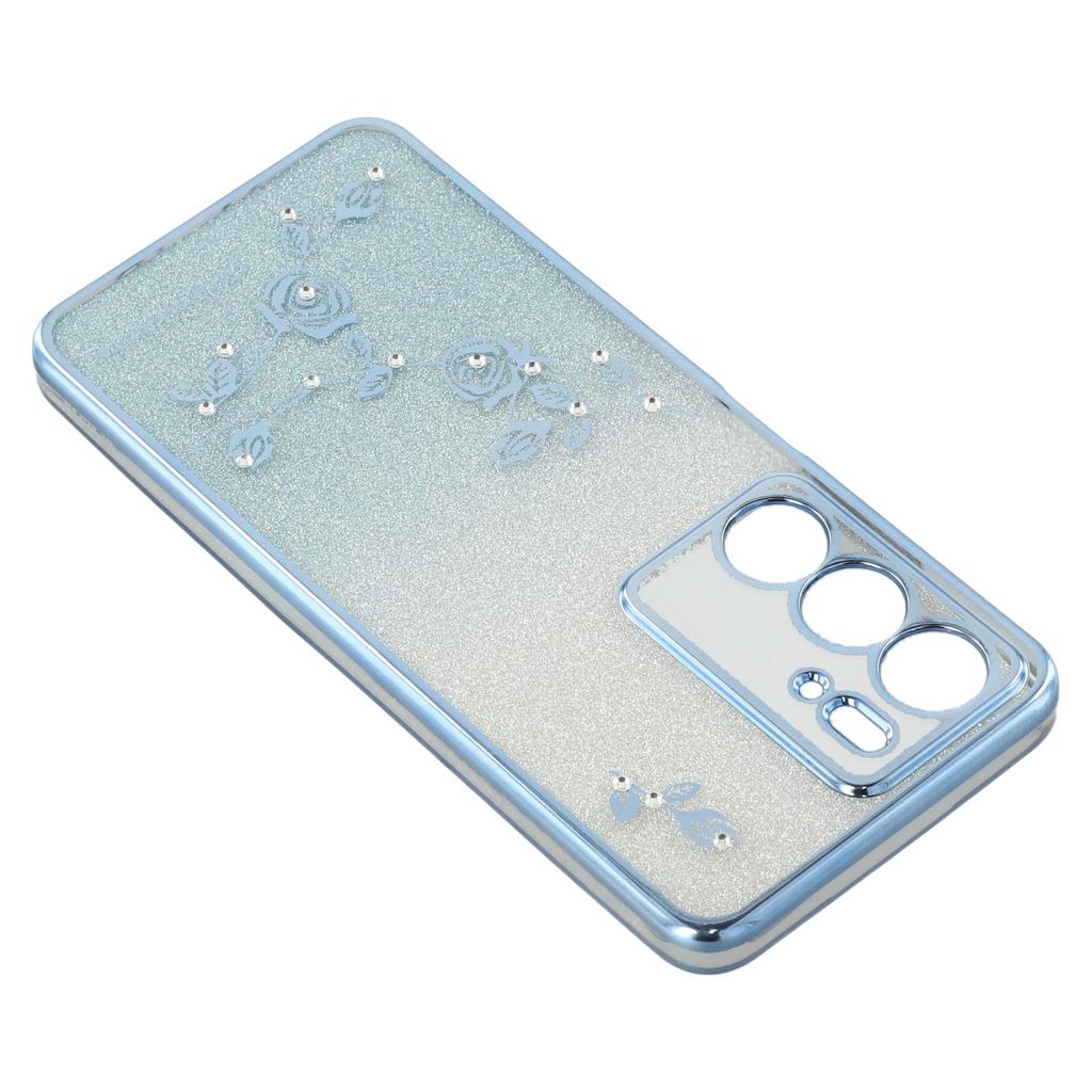 KADEM For Realme C75 4G Case Ring Kickstand TPU Flowers Phone Cover Gradient Glitter