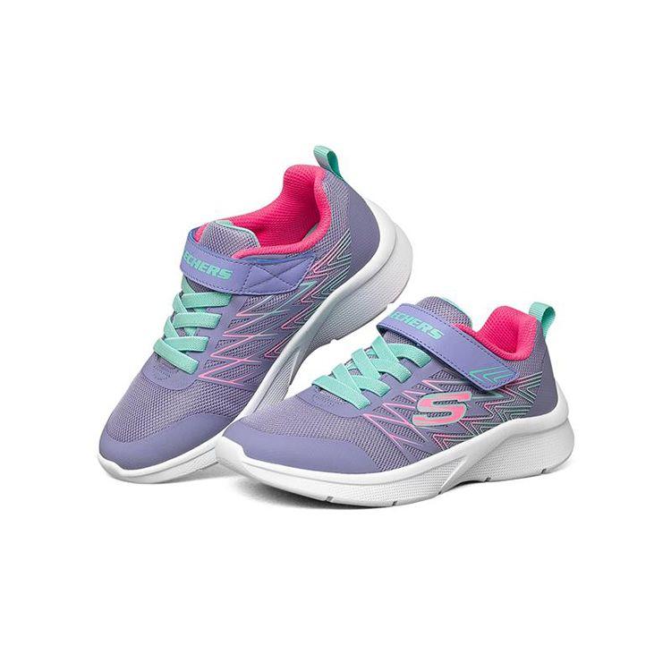 Skechers Microspec Удобные Прочные Дышащие Низкие Детские Беговые Кроссовки Детские кроссовки Лавандовые 302468L-LAV