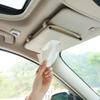 Car Tissue Box PU Leather Car Sun Visor Paper Holder, Creative Armrest Storage Bag, Suitable for Various Vehicle Models