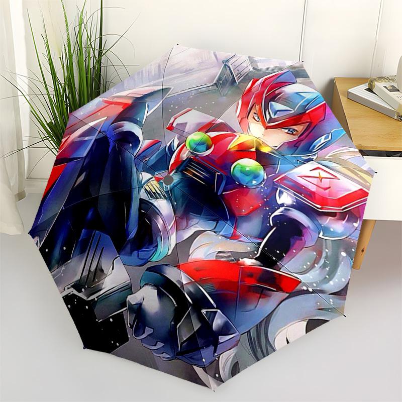 1pc Power Ranger-themed Automatic Opening/Closing Outdoor Umbrella with Foldable Design, 8 Bone Iron Frame - Perfect for Fans, Travelers, Daily U