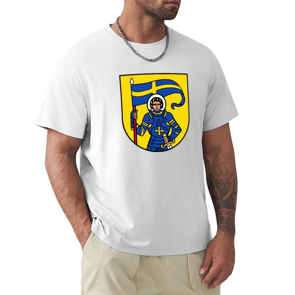 St Moritz Coat of Arms Switzerland TShirt Stain Resistant Casual Tee