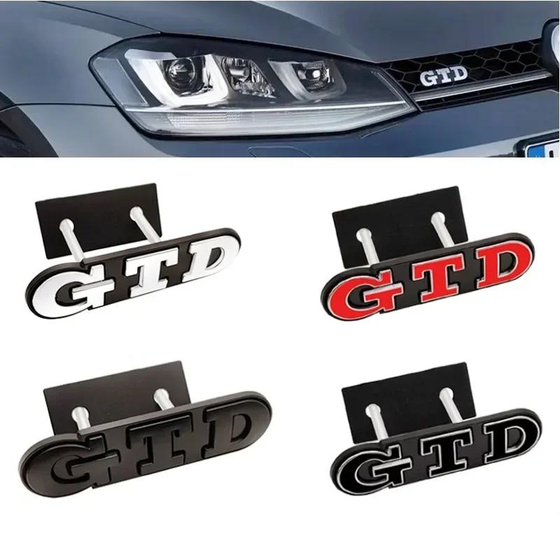 ankfz6 3D Metal Front Grille GTD Logo Emblem Rear Trunk Badge Stickers For Volkswagen VW Golf 2 4 5 6 7 R MK2 MK3 MK4 Car Accessories