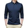 Мужская футболка с длинным рукавом, мужская поддельная двухкомпонентная рубашка-поло с лацканами, повседневная, деловая, высокого класса 