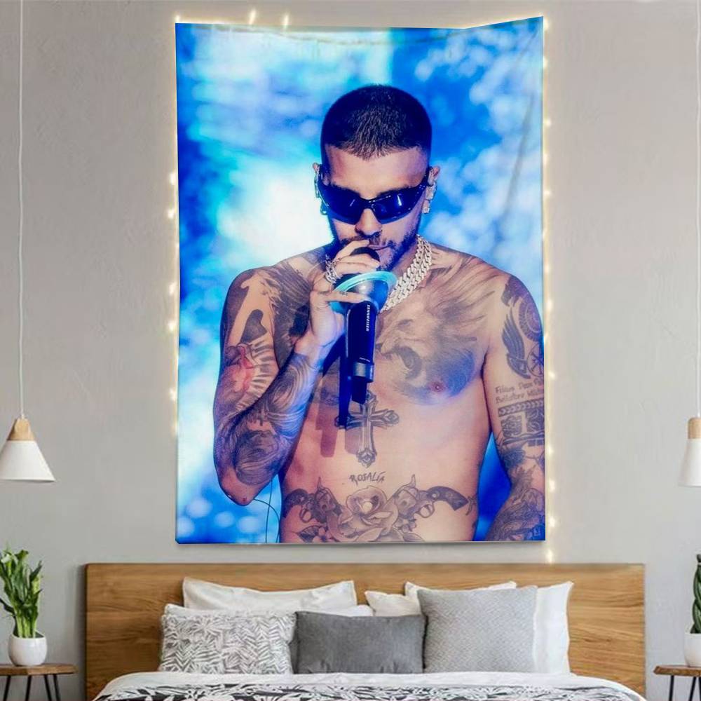 Singer Rauw Alejandro Flags Wall Hanging Background Art Banner For Bedroom Home Outdoor Decor