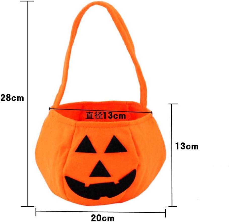 Halloween Felt Pumpkin Tote Bag Children's Begging Bag Candy Bucket