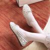 Fashion 2024 Summer Spring and Summer Women's Ballet Flat Comfortable Mesh Shoes Hollow Lace Breathable Lazy Low-top Shoes for Women