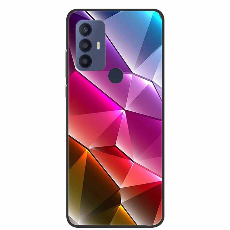 Для чехла TCL 30 SE Мягкий силикон Мраморный ТПУ Черная крышка для телефона TCL 305 306 30SE 6.52'' Задние чехлы для TCL30SE 6165H Coque новый