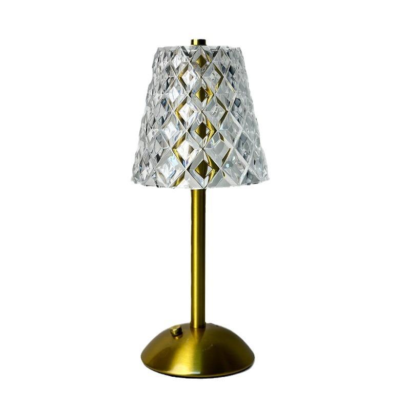 1PC Modern Luxury Rechargeable Touch LED Desk Lamp Restaurant Bar Home Bedroom Bedside Night Light USB Ambient Light