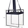 Clear Bags Stadium Approved Clear Handbag with Zipper Closure Messenger Crossbody Bag with Adjustable Strap