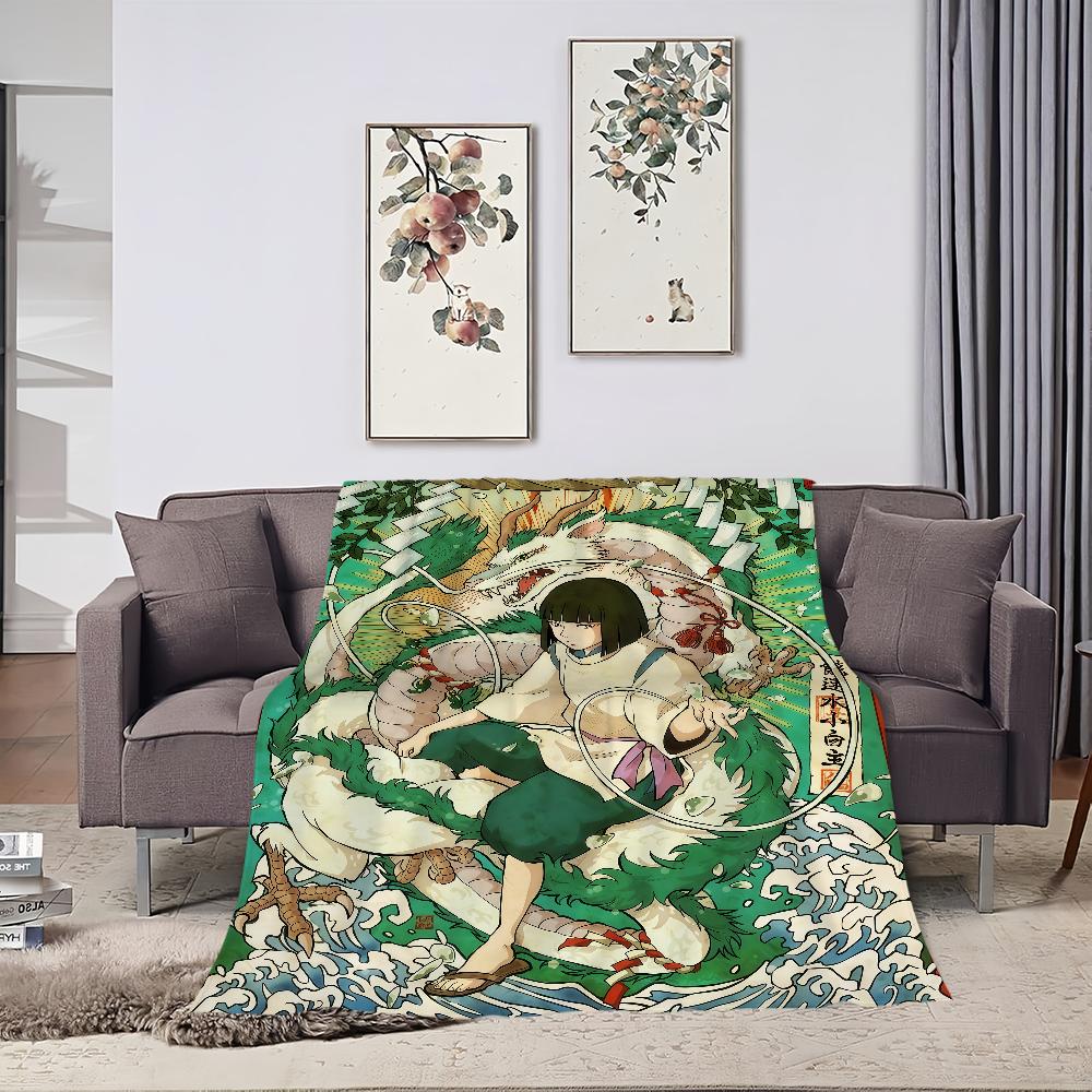 Flannel warm comfort style romance soft plush blanket retro for sofa Japanese living room Classic office bedroom travel gift