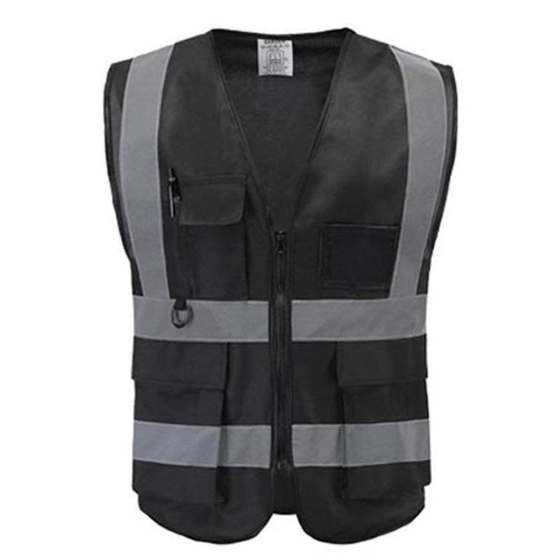 Светоотражающий жилет с несколькими карманами для строительства и дорожного движения, Защитная рабочая одежда от холода