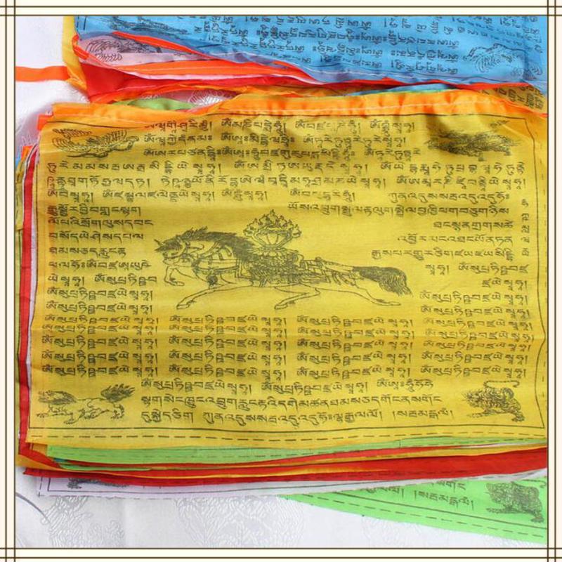 5M Religious Flags Tibetan Buddhist Supplies Colour Tibet Banner Garden Flags