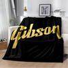 Одеяло с логотипом гитары Gibson, одеяло для согревания фланцев, одеяло для пикника, домашнее дорожное одеяло, подкладка для кровати, подарок на день рождения
