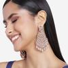 Charming Women's Earrings In Rose Gold Plated and CZ