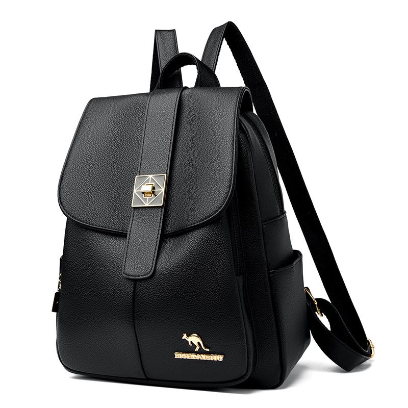 Женская мягкая кожаная сумка, рюкзак для мамы, противоугонный дорожный рюкзак