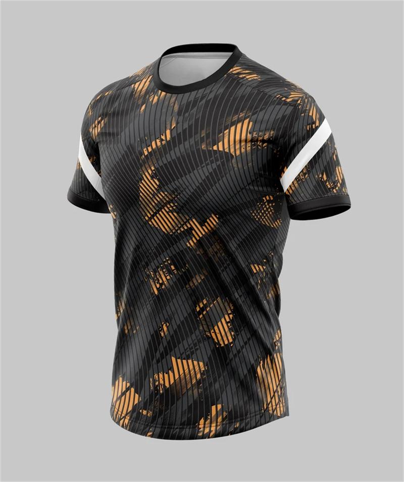 Simple and Fashionable Men's Outdoor 3D Printed Short-sleeved Large-sized Breathable Casual Sports T-shirt for Family Wear