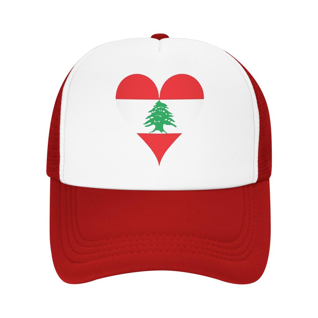 Lebanon Flag Lebanese Mesh Baseball Caps Unisex HipHop Trucker Hat Hat Adjustable Snapback Caps Dad Hat Summer Trucker Cap