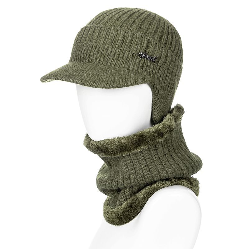 Новые зимние шапки на меховой подкладке, стильный теплый вязаный комплект, шапки для мужчин и женщин, классическая вязаная шапка, уличные наушники, шапки