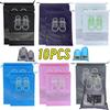 10/5Pcs Shoe Storage Bag With Thickened Non-woven Fabric Strap Mouth Large Capacity Travel Waterproof Shoe Bag Moistureproof