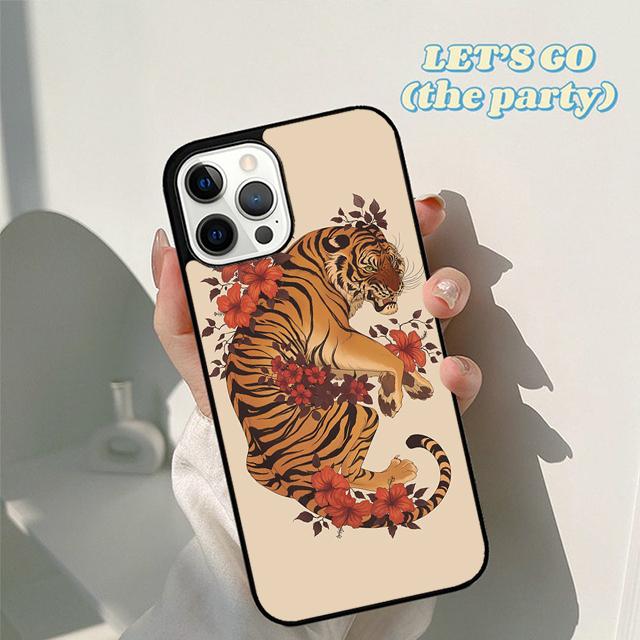 Осенний японский укиё-э Искусство Пантера Тигр Чехол для телефона Cover для iPhone 16 15 12 mini 11 13 14 Pro Max SE2020 6 7 8 Plus Coque