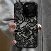 Роскошный Сексуальный Черный Кружевной Чехол Для Телефона Для IPhone 16 15 14 13 12 11 17 Pro Max Plus INS Защитный Чехол Гибкий Funda Винтажная Ракушка