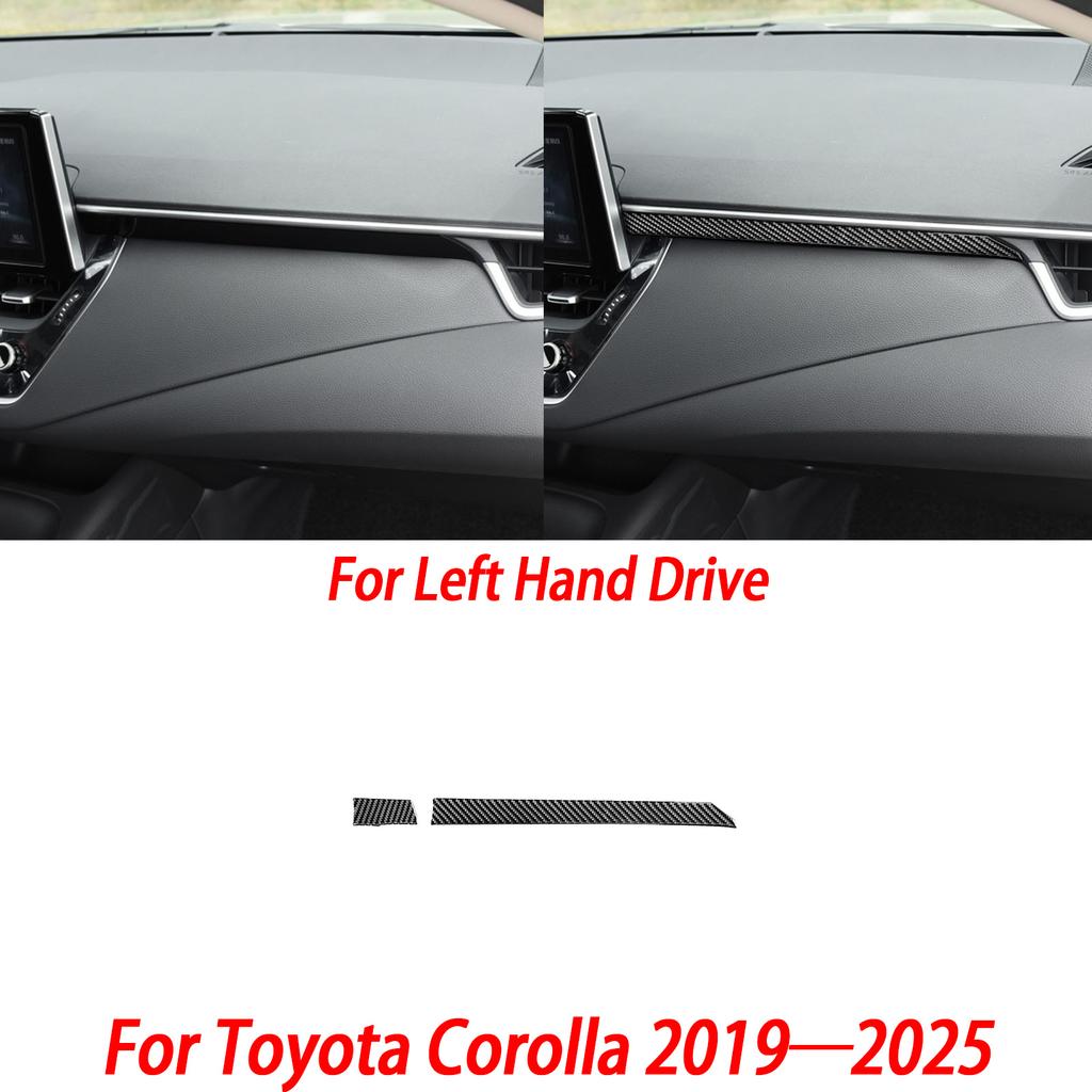 Для Toyota Corolla E210 -2024 Ручка перчаточного ящика Полоска для второго пилота Переключатель фар Панель внутренней ручки двери Наклейка из углеродного волокна