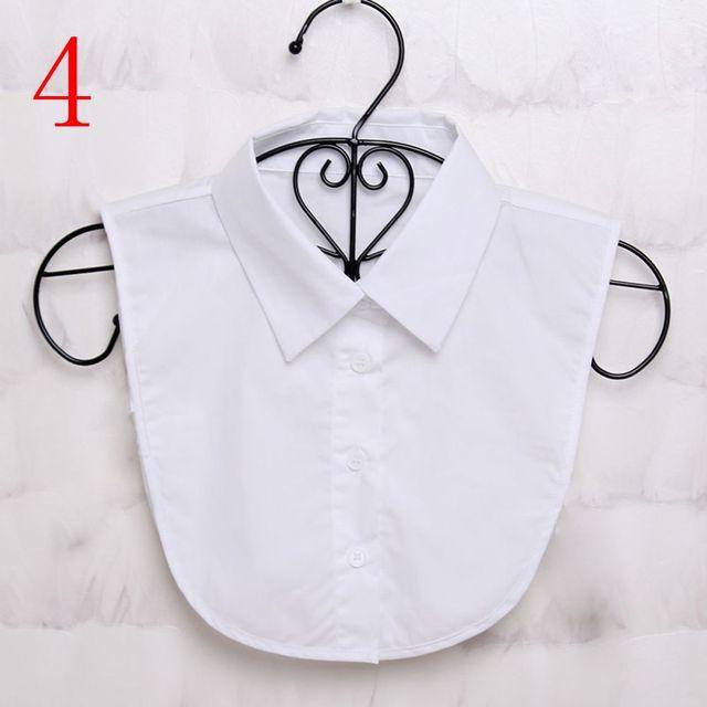 Front Tie White Fake Collar Stand Beads Detachable Collar Fake Women Vintage Crystal Lace Ladies False Blouse Collar Half Shirt