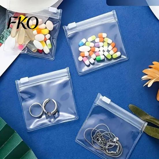 Medicine Slide Lock Bag Bags, Reusable EVA Pill Pouch, Waterproof Portable Translucent Case Pills Small Items Storage Bag, for Travel And Daily