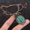 Малахитовое ожерелье Ожерелье из медной проволоки Изящное ожерелье ручной работы Ювелирные изделия из проволочной обмотки Регулируемая цепочка Ожерелье Ювелирные изделия из медного драгоценного камня