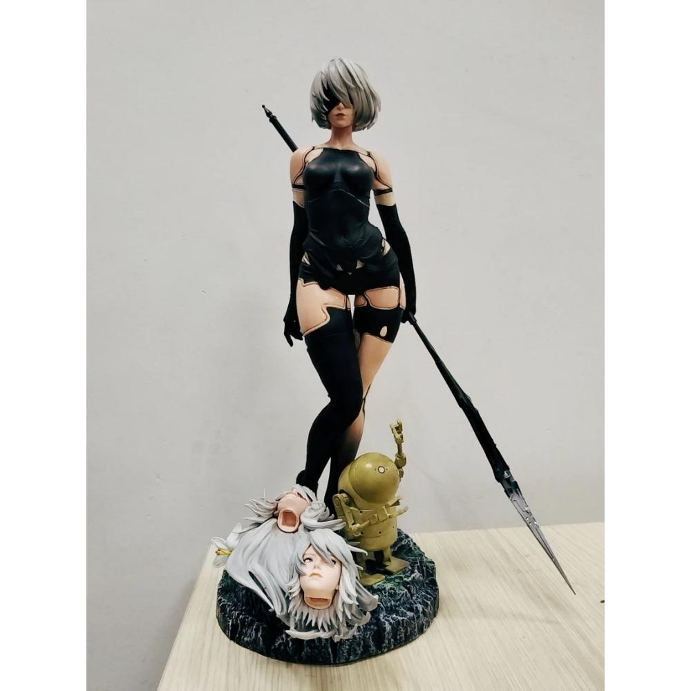 50см NieR: Automata Yorha Тип B 2B Тип YoRHa A №2 A2 Аниме Девушка ПВХ Фигурка Игрушка Статуэтка Коллекционная Модель Кукла Подарок