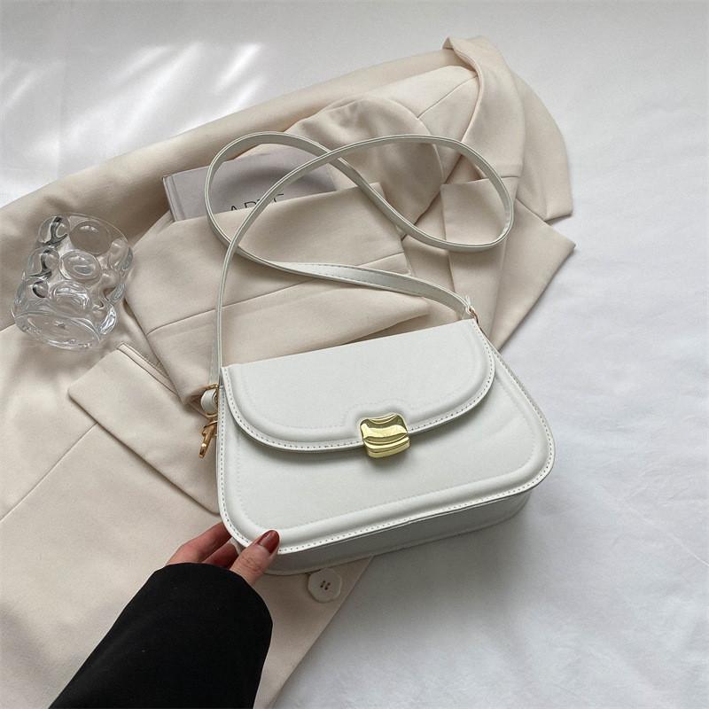 Trendy Simple Fashion Solid Color Shoulder Crossbody Bag For Women 2023 Spring Summer New Stylish Lady Bag