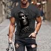 Vintage Horror Skull 3d Print Men's T-shirt Summer Classic Casual O Neck Short Sleeve Fashion Loose Oversized Tops Tee Shirt Men