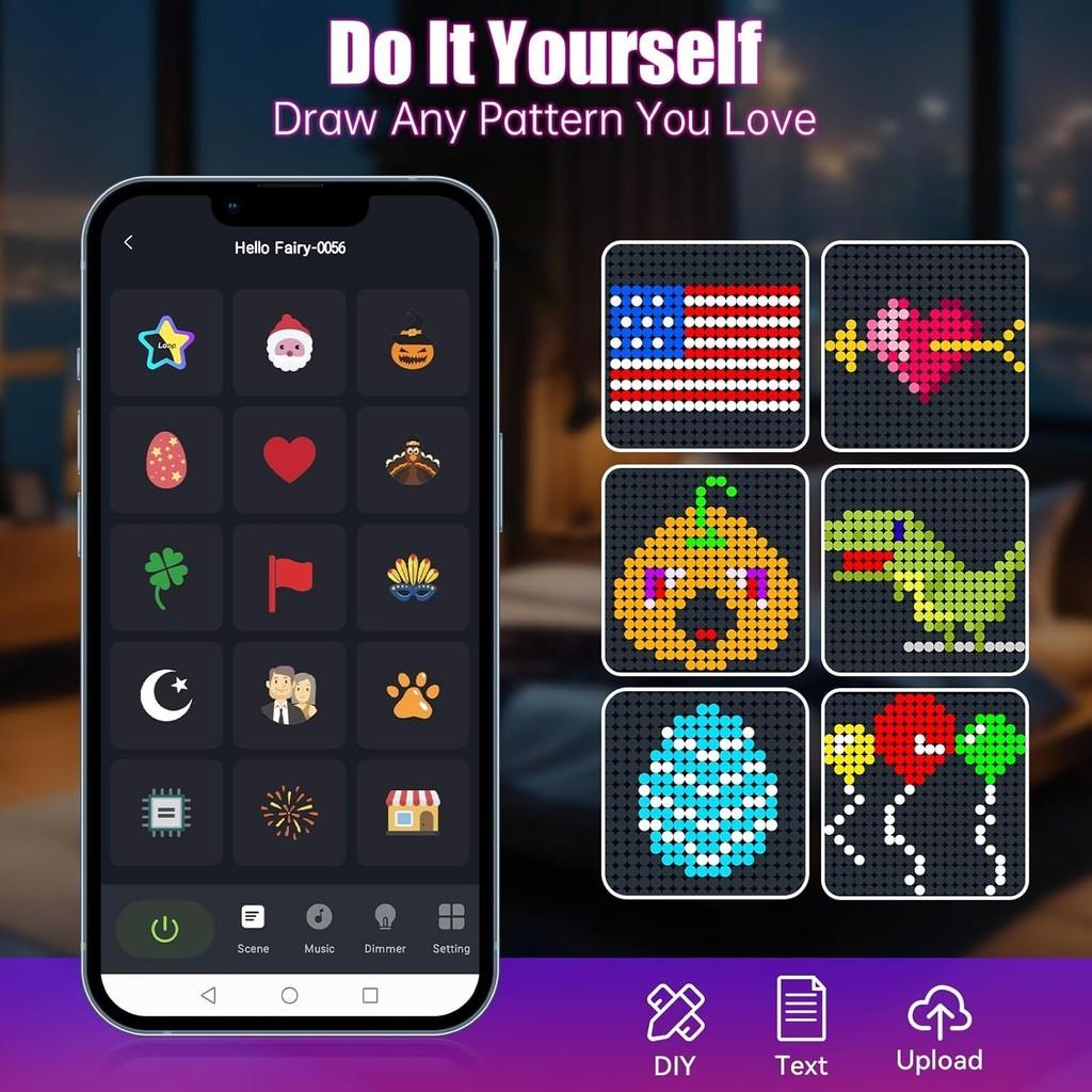 400LEDs Smart Curtain Lights Bluetooth App Control DIY LED Light String Window Bedroom Decor Music Sync RGB Fairy Lights