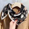 Spring New Hot Air Balloon Plain Crepe Satin Silk Scarf Women's High-end Versatile Mulberry Silk Small Square Scarf Scarf