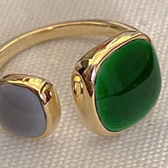 Кольцо на палец, регулируемое ювелирное изделие, изысканное анти-выцветание, геометрическое кольцо в японском стиле