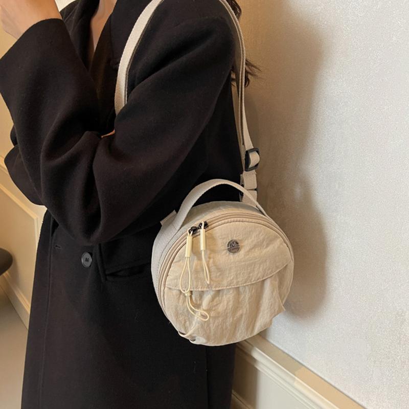 Женская повседневная нейлоновая сумка кроссбоди с регулируемым ремешком, винтажная однотонная маленькая сумка на плечо, подкладка из полиэстера для повседневного использования AVE