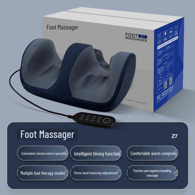Многофункциональный массажер для ног и ступней с дистанционным управлением, функцией прогрева и разминания