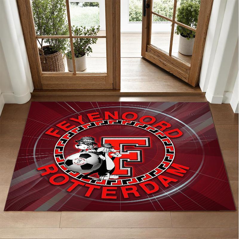 Feyenoord Design Crystal Velvet Rug Soft Decorative Mat for Bedroom Entrance
