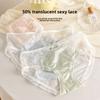 Female Spring and Summer Thin Sexy Lace Mesh Yarn Perspective Rear Hip Breathable Waist Underwear